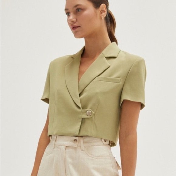 Gavin Cropped Short Sleeve Blazer